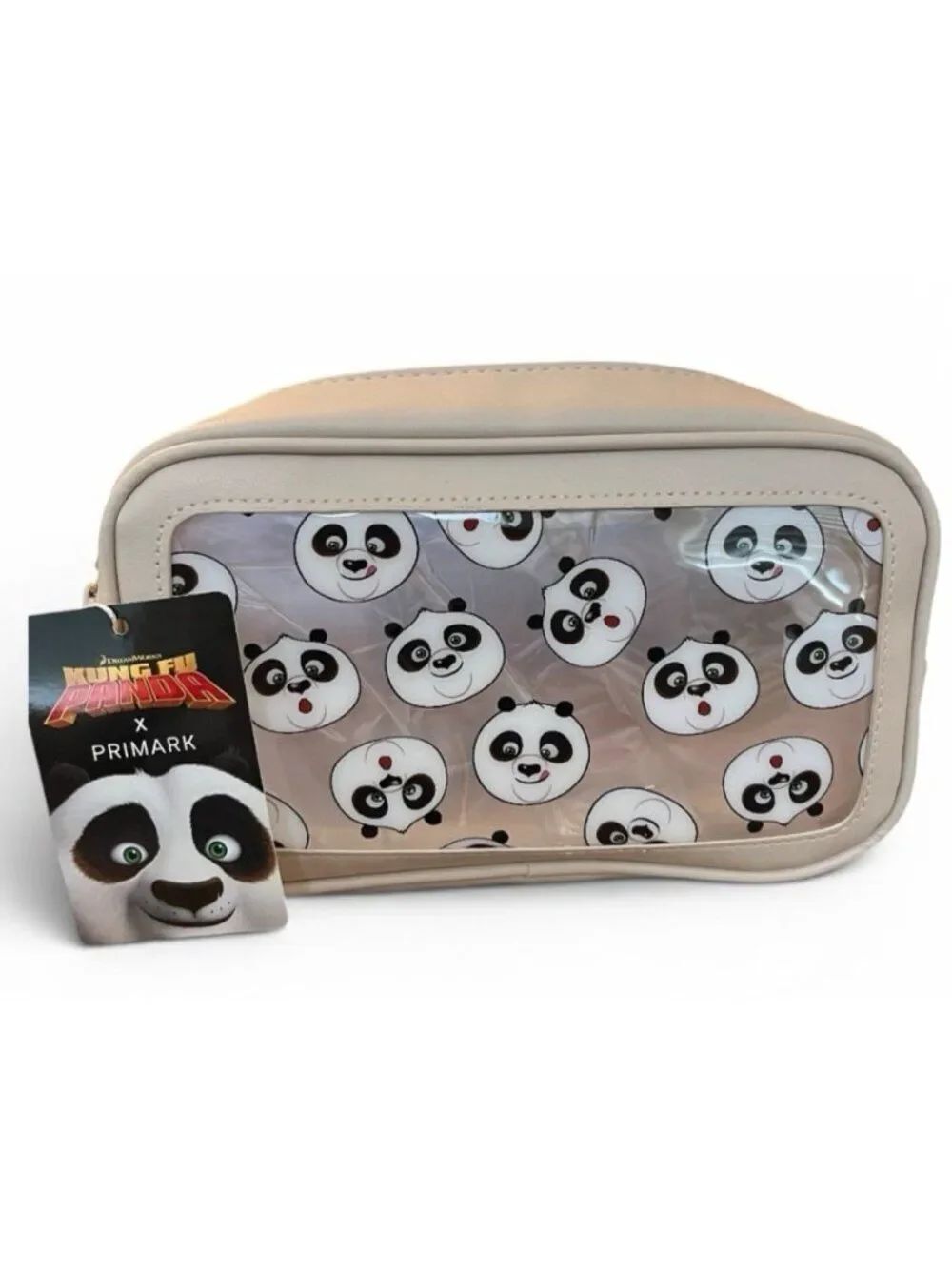 Kung Fu Panda X Primark Cosmetic Pouch Makeup Bag Po All Over Print Clear NWT